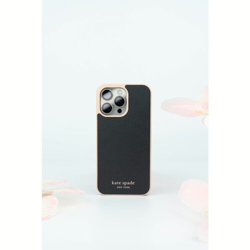 Kate Spade New York รุ่น Wrap - เคส iPhone 15 Pro Max - สี Black/Pale Vellum Bumper - Image 2