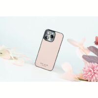 Kate Spade New York รุ่น Wrap - เคส iPhone 15 Pro Max - สี Pale Vellum/Black Bumper