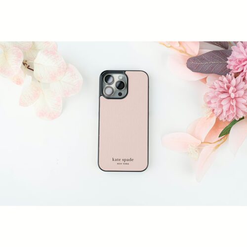 Kate Spade New York รุ่น Wrap - เคส iPhone 15 Pro Max - สี Pale Vellum/Black Bumper - Image 3