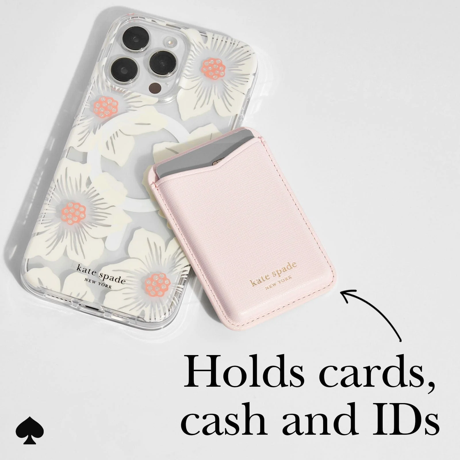Kate Spade New York รุ่น Magnetic Card Holder - ที่เก็บบัตรติดหลังมือถือ - ลาย Pale Dogwood 24 Kate Spade New York รุ่น Magnetic Card Holder - ที่เก็บบัตรติดหลังมือถือ - ลาย Pale Dogwood