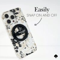 Kate Spade New York รุ่น Magnetic Loop Grip - แหวนติดหลังมือถือ - สี Black