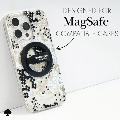 Kate Spade New York รุ่น Magnetic Loop Grip - แหวนติดหลังมือถือ - สี Black - Image 6