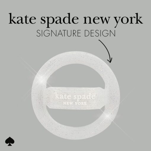 Kate Spade New York รุ่น Magnetic Loop Grip - แหวนติดหลังมือถือ - สี That Sparkle Silver - Image 2