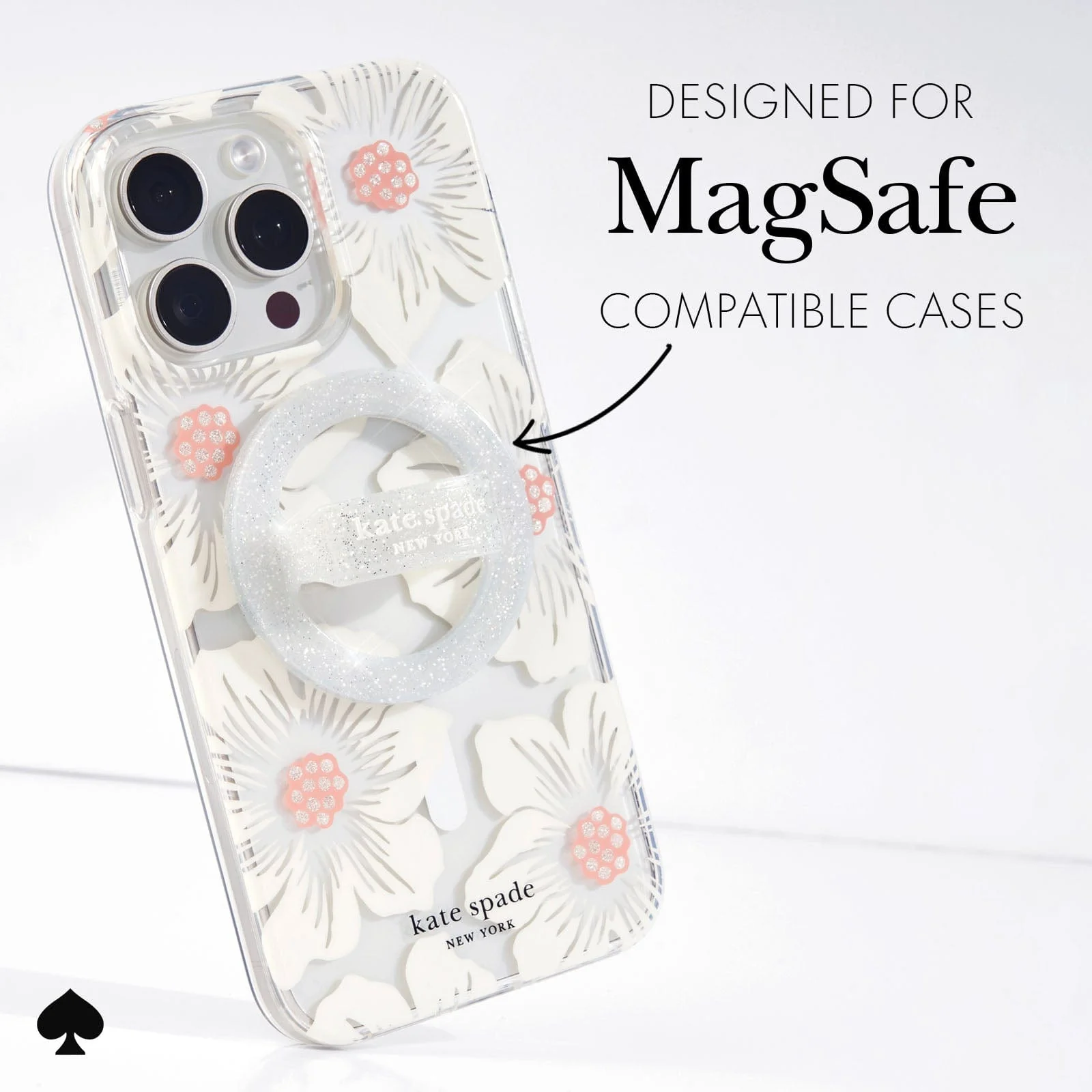 Kate Spade New York รุ่น Magnetic Loop Grip - แหวนติดหลังมือถือ - สี That Sparkle Silver 17 Kate Spade New York รุ่น Magnetic Loop Grip - แหวนติดหลังมือถือ - สี That Sparkle Silver