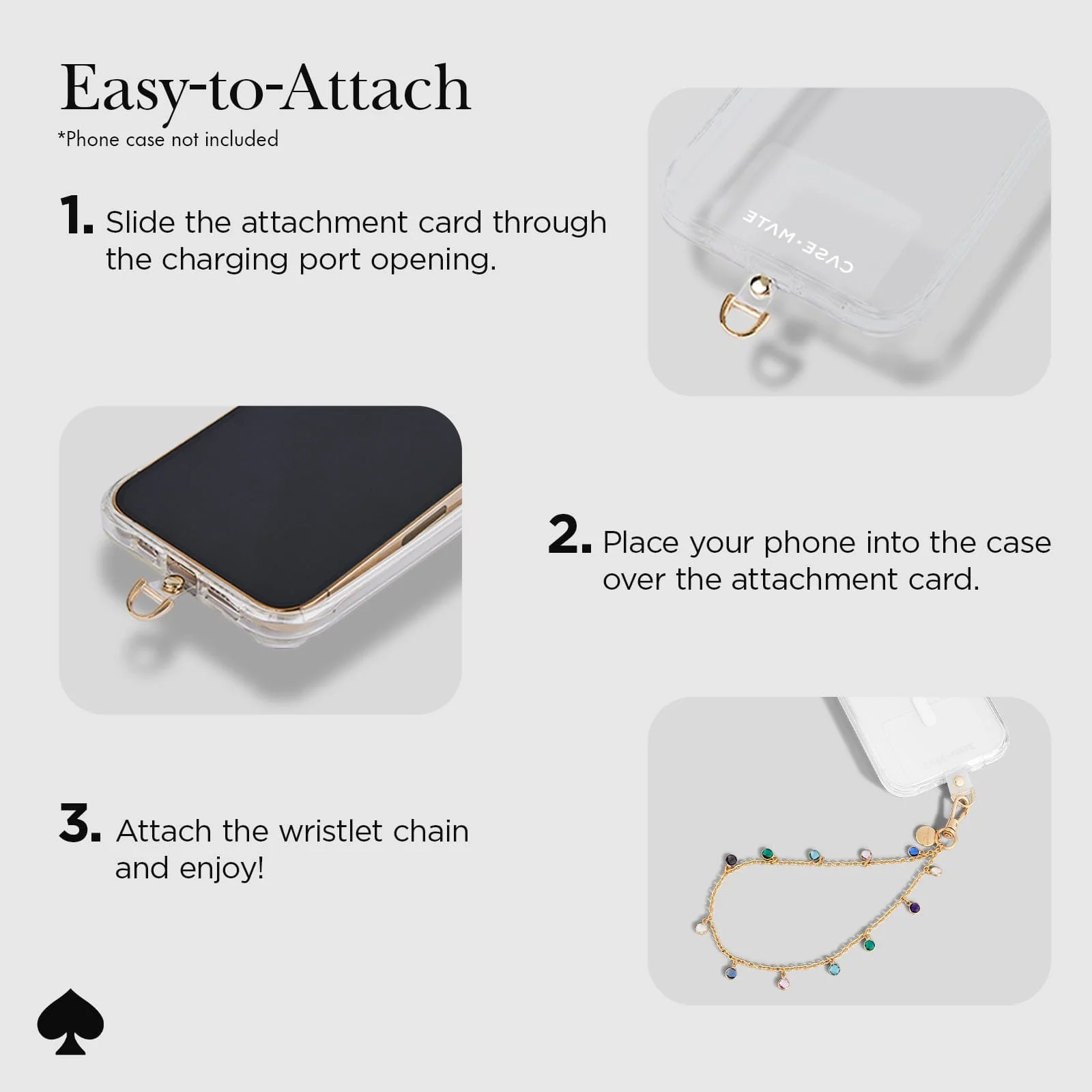 Kate Spade New York รุ่น Phone Charm - สายคล้องข้อมือ - ลาย High Shine 26 Kate Spade New York รุ่น Phone Charm - สายคล้องข้อมือ - ลาย High Shine