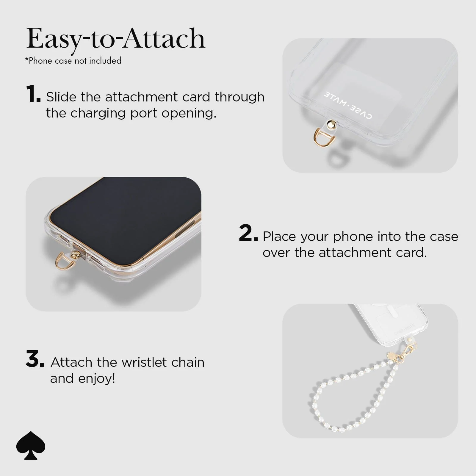 Kate Spade New York รุ่น Phone Charm - สายคล้องข้อมือ - ลาย Sea Pearl 7 Kate Spade New York รุ่น Phone Charm - สายคล้องข้อมือ - ลาย Sea Pearl