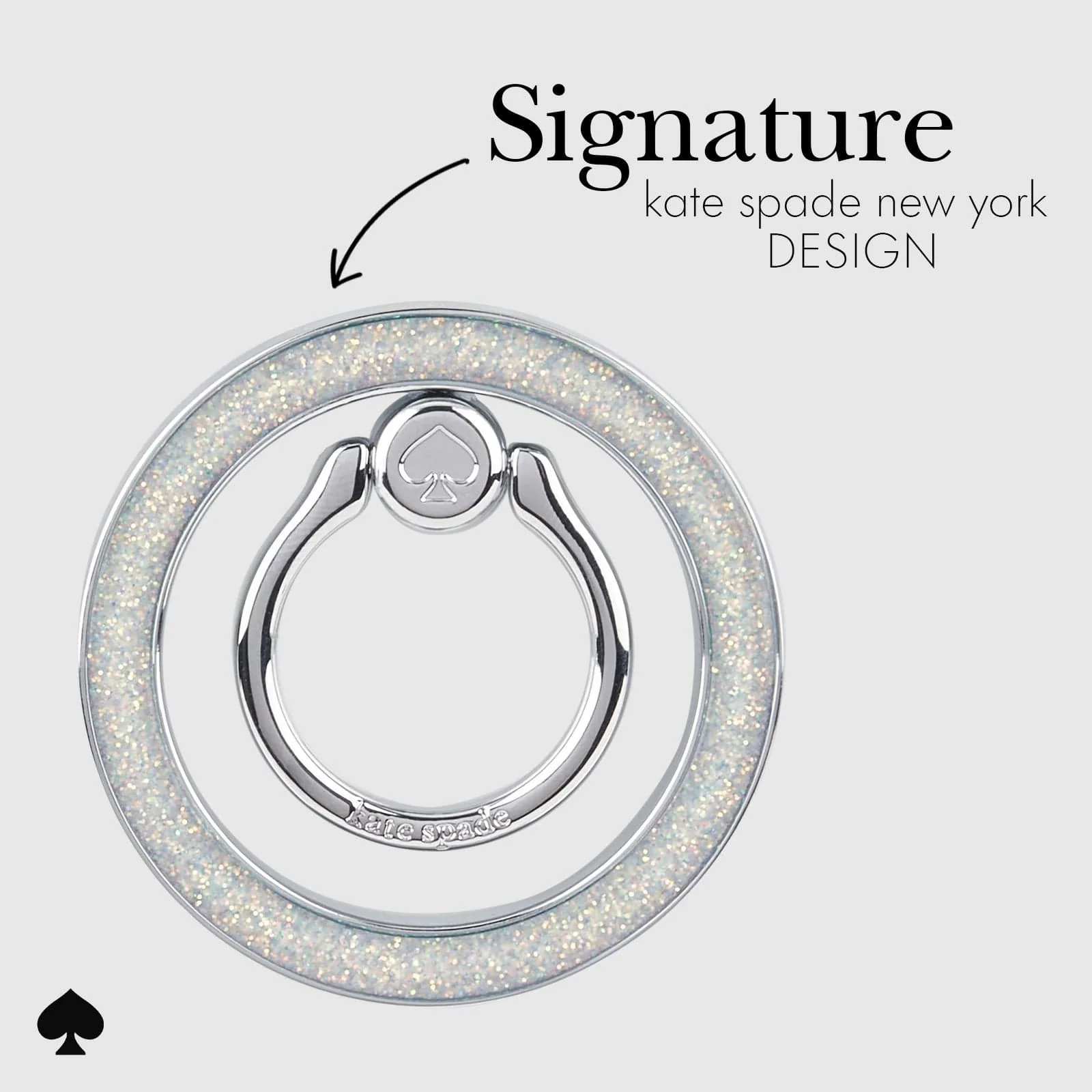 Kate Spade New York รุ่น Magnetic Ring Stand - แหวนติดหลังมือถือ - ลาย That Sparkle
