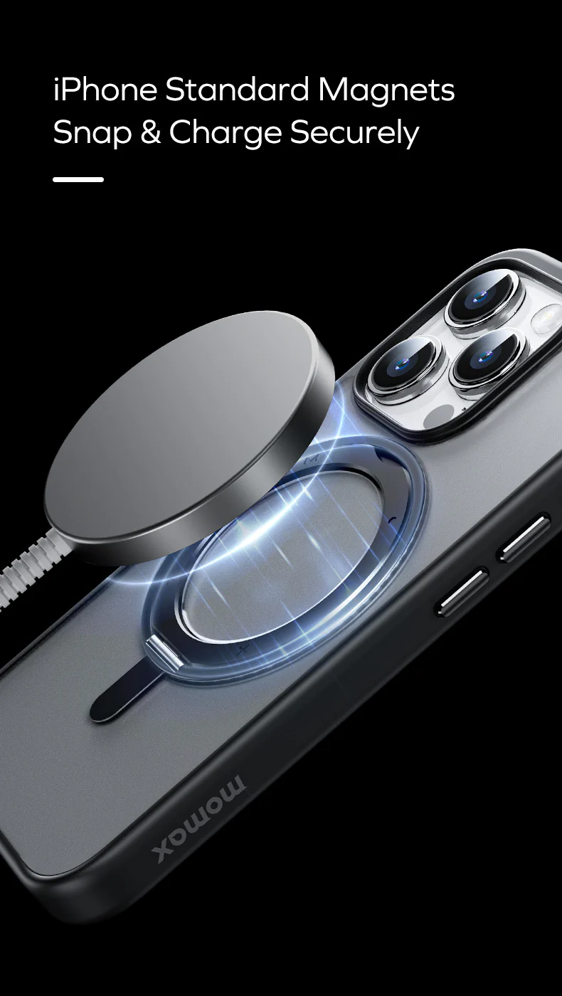 Momax รุ่น Hybrid Roller & Magnetic Protective Case (Roller) - เคส iPhone 15 Pro - สี Blue