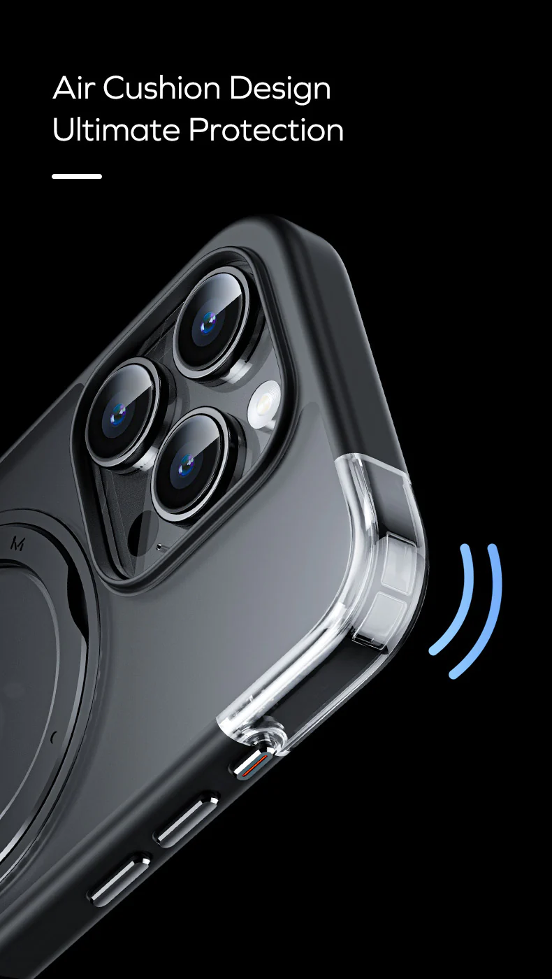 Momax รุ่น Hybrid Roller & Magnetic Protective Case (Roller) - เคส iPhone 15 Pro Max - สี Blue