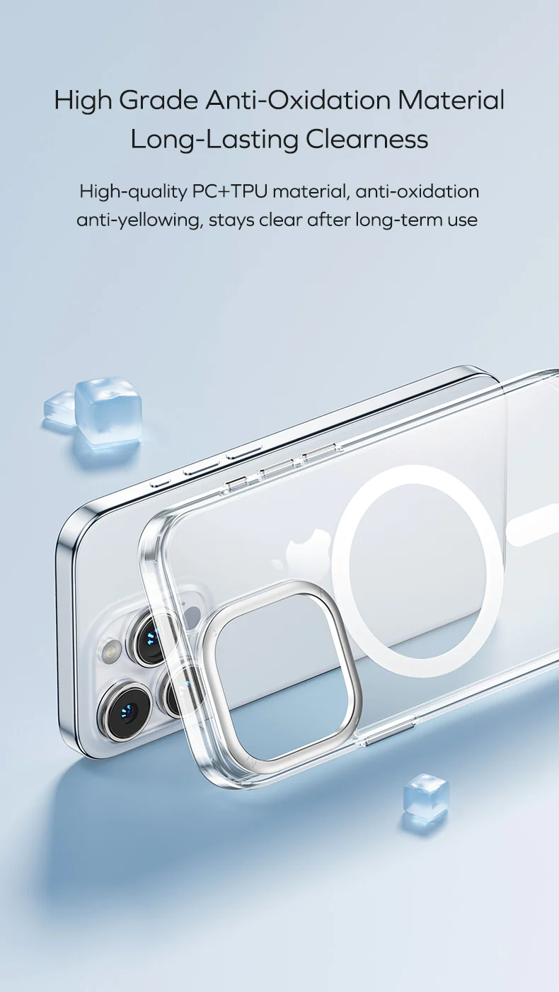 Momax รุ่น Hybrid Lite Magnetic Protective Case (Play) - เคส iPhone 15 Pro - สี Transparent
