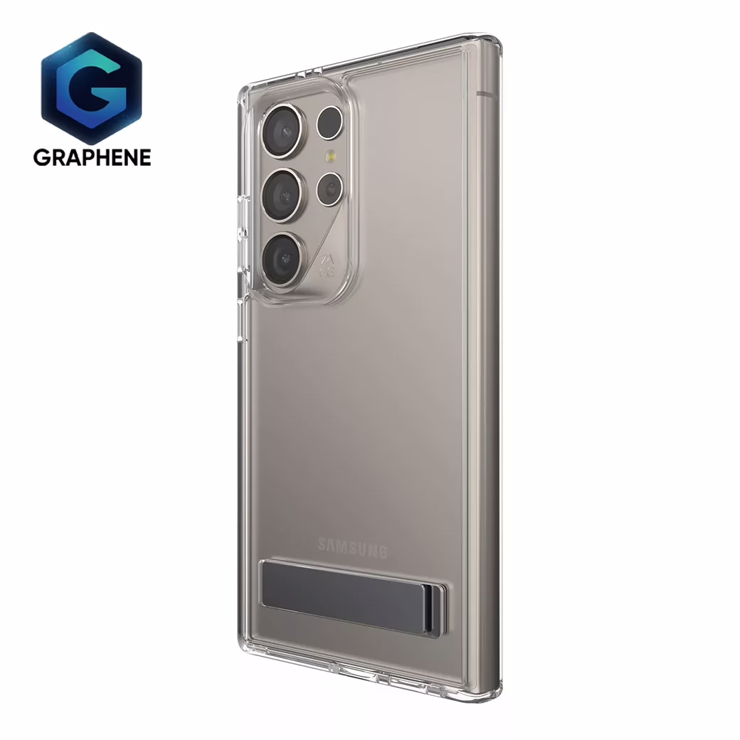 Zagg รุ่น Crystal Palace Kickstand - เคส Galaxy S24 Ultra - สี Clear