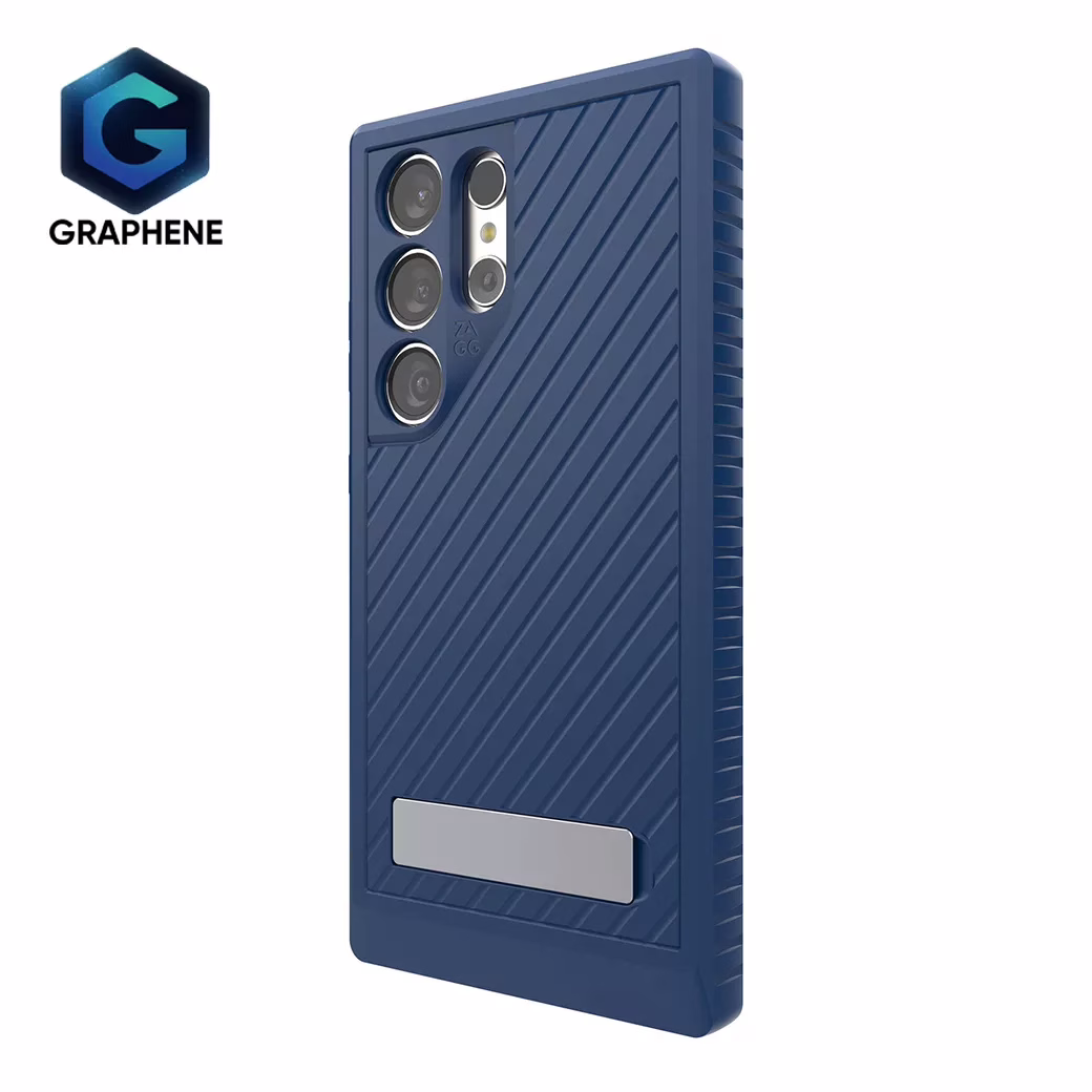 Zagg รุ่น Everest Kickstand - เคส Galaxy S24 Ultra - สี Navy