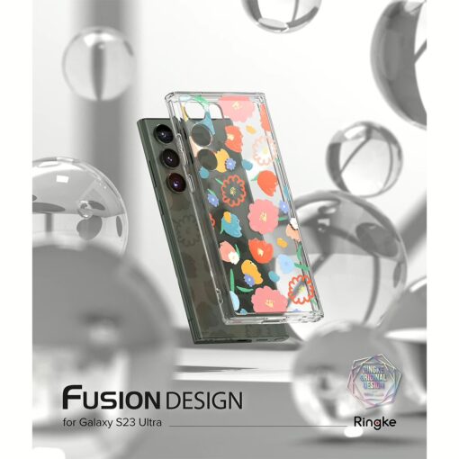 Ringke รุ่น Fusion Design - เคส Galaxy S23 Ultra - ลาย Floral - Image 4