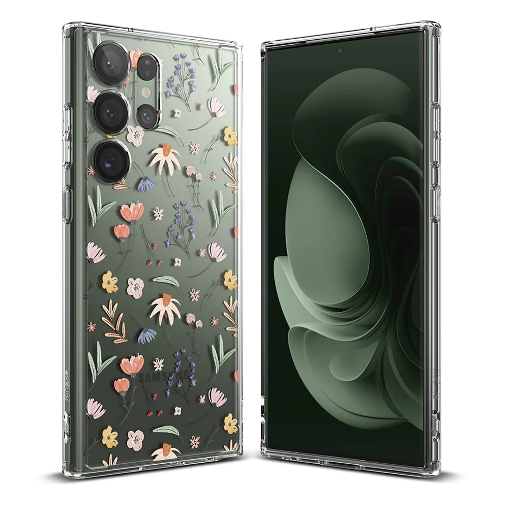 Ringke รุ่น Fusion Design - เคส Galaxy S23 Ultra - ลาย Dry Flowers