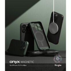 Ringke รุ่น Onyx Magnetic - เคส iPhone 15 Pro Max - สี Black