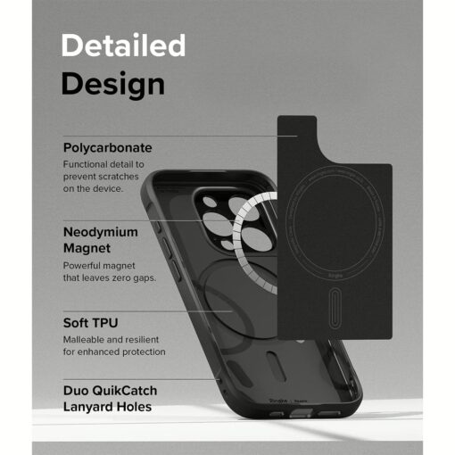 Ringke รุ่น Onyx Magnetic - เคส iPhone 15 Pro Max - สี Black - Image 10