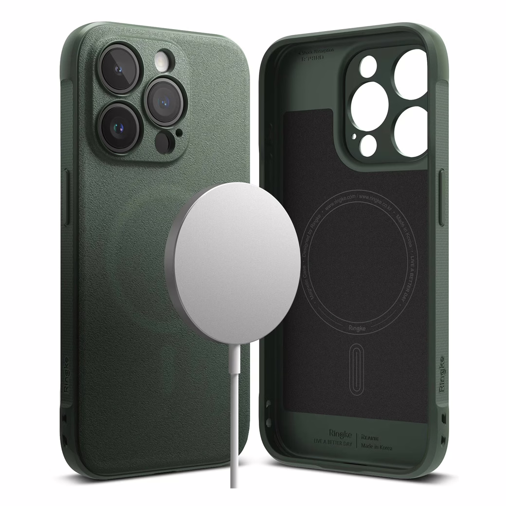 Ringke รุ่น Onyx Magnetic - เคส iPhone 15 Pro Max - สี Dark Green