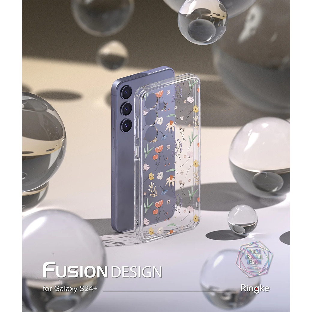 Ringke รุ่น Fusion Design - เคส Galaxy S24 Plus - สี Dry Flowers