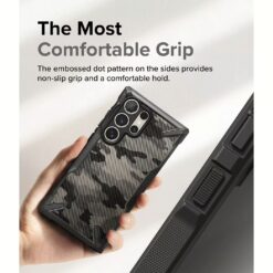 Ringke รุ่น Fusion X - เคส Galaxy S24 Ultra - สี Camo Black
