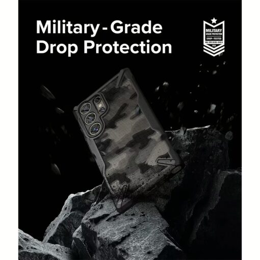 Ringke รุ่น Fusion X - เคส Galaxy S24 Ultra - สี Camo Black - Image 6