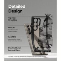 Ringke รุ่น Fusion X - เคส Galaxy S24 Ultra - สี Camo Black