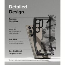 Ringke รุ่น Fusion X - เคส Galaxy S24 Ultra - สี Camo Black