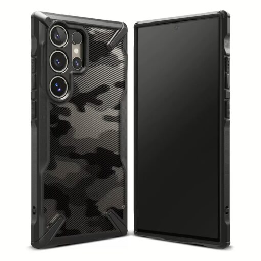Ringke รุ่น Fusion X - เคส Galaxy S24 Ultra - สี Camo Black