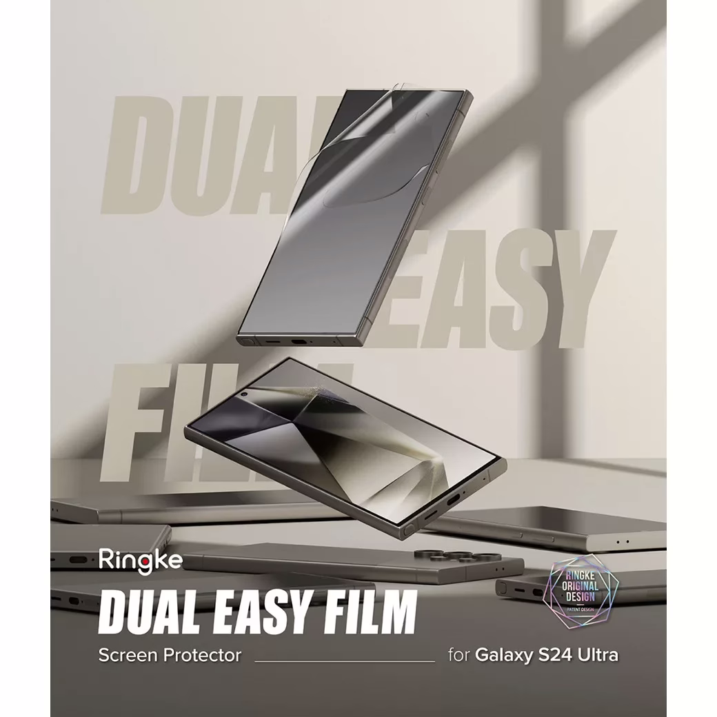 Ringke รุ่น Dual Easy Film - ฟิล์ม Galaxy S24 Ultra (ฟิล์ม2แผ่น)