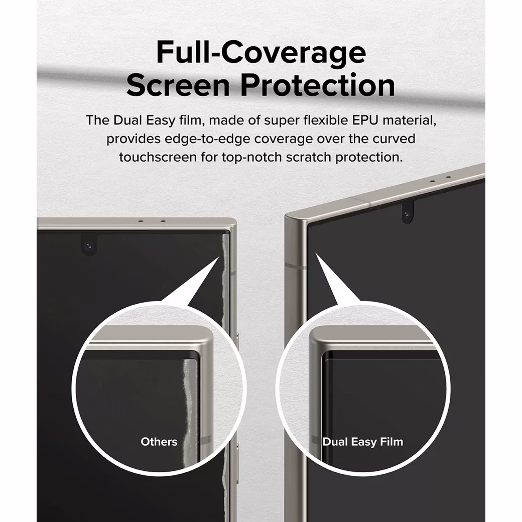 Ringke รุ่น Dual Easy Film - ฟิล์ม Galaxy S24 Ultra (ฟิล์ม2แผ่น)