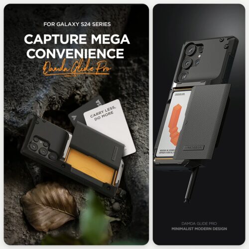 VRS รุ่น Damda Glide Pro - เคส Galaxy S24 Ultra - สี Black Groove - Image 2