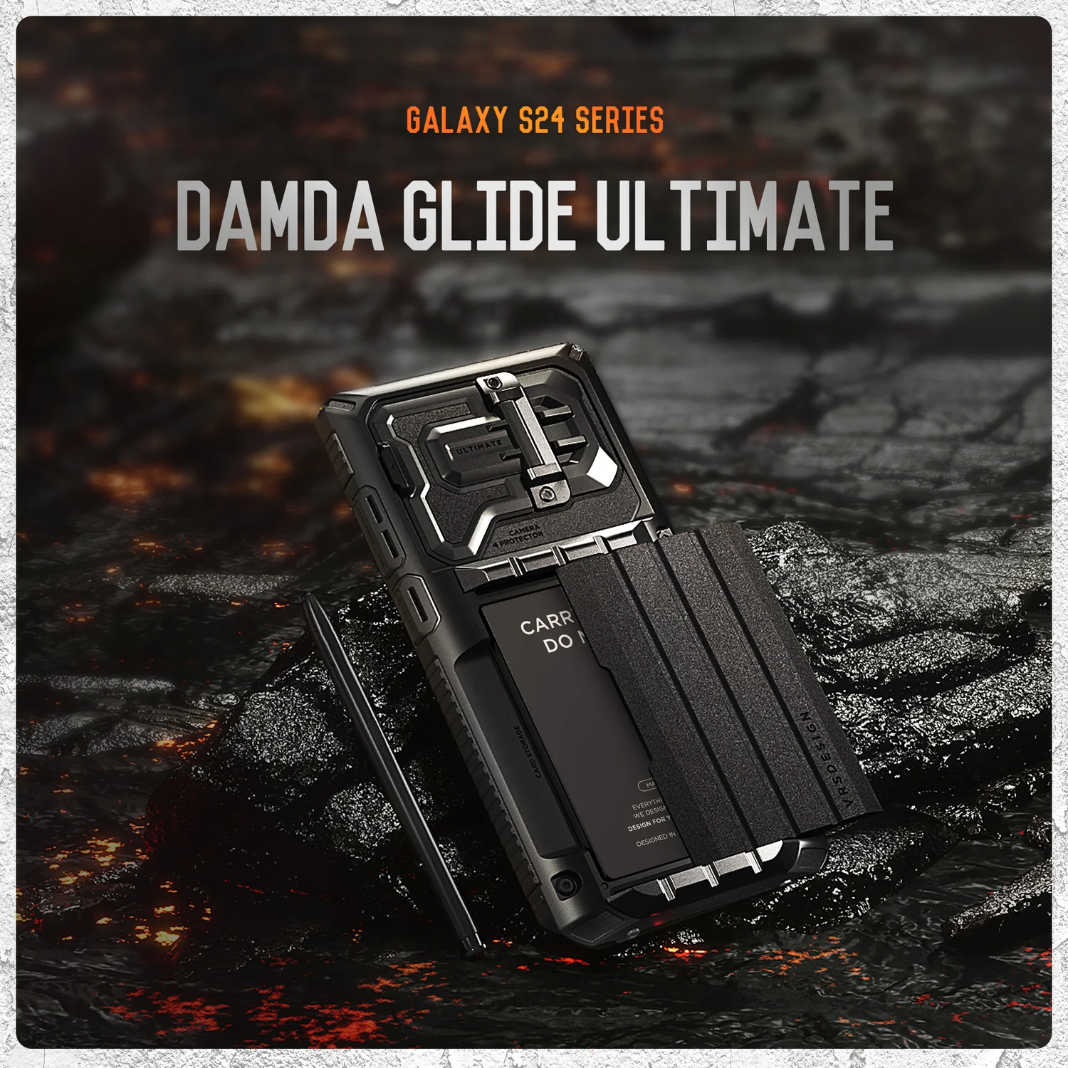 VRS รุ่น Damda Glide Ultimate - เคส Galaxy S24 Ultra - สี Black