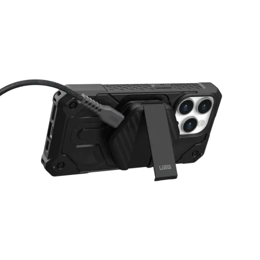 UAG รุ่น Portable Wireless Charging Pad - แท่นชาร์จไร้สายพร้อมขาตั้ง - สี Carbon Fiber Black - Image 4