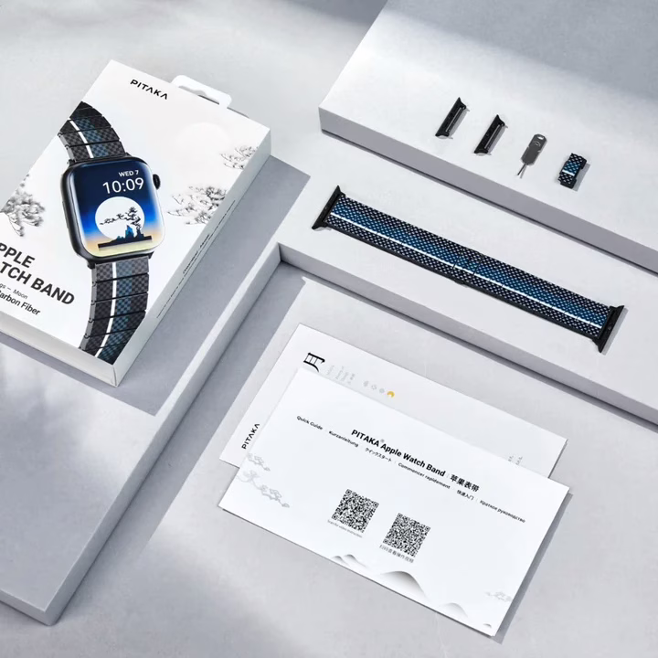 Pitaka รุ่น Poetry of Things - สายนาฬิกา Apple Watch 42/44/45/49mm - ลาย Moon