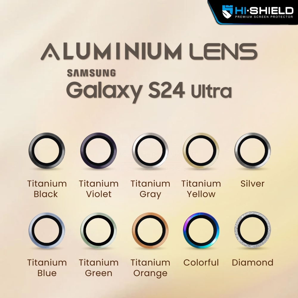 Hishield รุ่น Aluminium Lens - กระจกเลนส์กล้อง Galaxy S24 Ultra