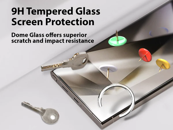 Whitestone Dome Glass - ฟิล์มกระจกนิรภัย Galaxy S24 Ultra - อุปกรณ์การติดแบบครบชุด (ฟิล์ม 2 แผ่น)