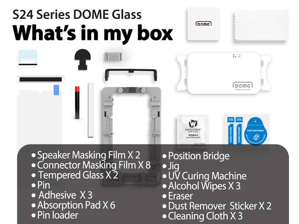 Whitestone Dome Glass - ฟิล์มกระจกนิรภัย Galaxy S24 Ultra - อุปกรณ์การติดแบบครบชุด (ฟิล์ม 2 แผ่น) 8 Whitestone Dome Glass - ฟิล์มกระจกนิรภัย Galaxy S24 Ultra - อุปกรณ์การติดแบบครบชุด (ฟิล์ม 2 แผ่น)