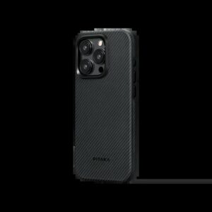 Pitaka รุ่น MagEZ Case Pro 4 - เคส iPhone 15 Pro - สี Black/Grey Twill 600D