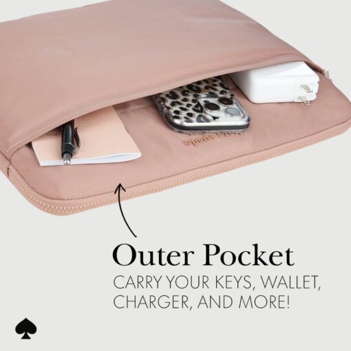 ซองใส่แล็ปท็อป Kate Spade New York รุ่น Puffer Sleeve - 14 inch Laptop - ลาย Madison Rouge Nylon - Image 13