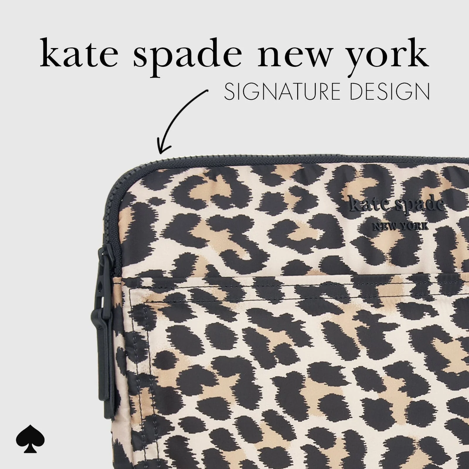 ซองใส่แล็ปท็อป Kate Spade New York รุ่น Puffer Sleeve - 16" Laptop - ลาย Classic Leopard