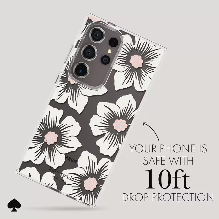 Kate Spade New York รุ่น Protective - เคส Galaxy S24 Ultra - ลาย Hollyhock Cream