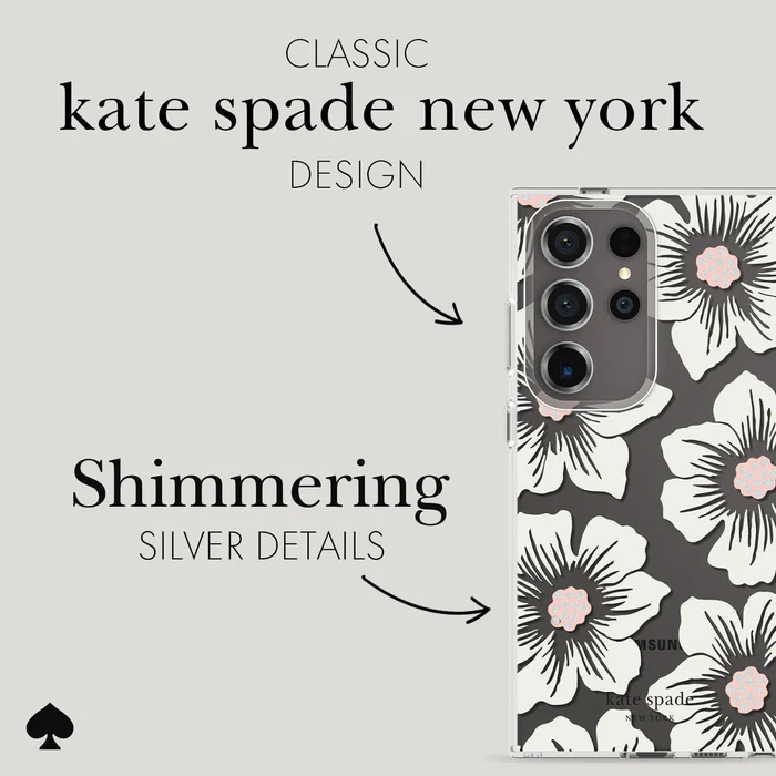 Kate Spade New York รุ่น Protective - เคส Galaxy S24 Ultra - ลาย Hollyhock Cream