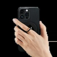 Pitaka รุ่น MagEZ Grip 2 - แหวนติดหลังมือถือ - สี Black/Grey (Twill) 600D