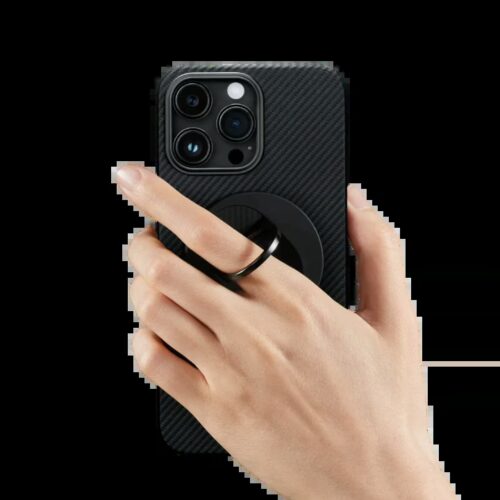 Pitaka รุ่น MagEZ Grip 2 - แหวนติดหลังมือถือ - สี Black/Grey (Twill) 600D - Image 4