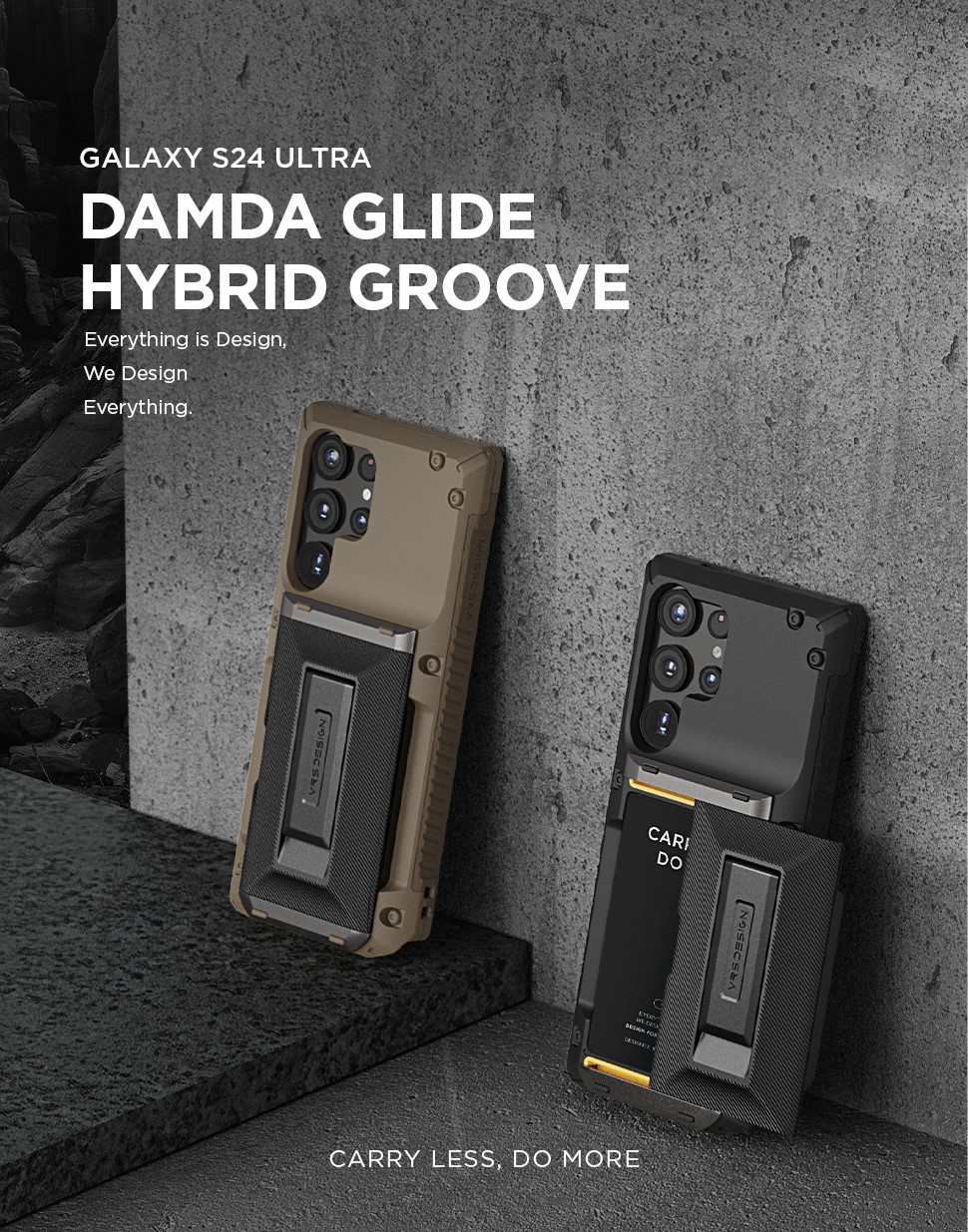 VRS รุ่น Damda Glide Hybrid - เคส Galaxy S24 Ultra - สี Black Groove