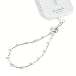 Kate Spade New York รุ่น Phone Charm - สายคล้องข้อมือ – ลาย Dazzle Chain Silver