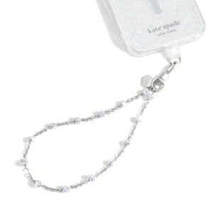 Kate Spade New York รุ่น Phone Charm - สายคล้องข้อมือ – ลาย Dazzle Chain Silver