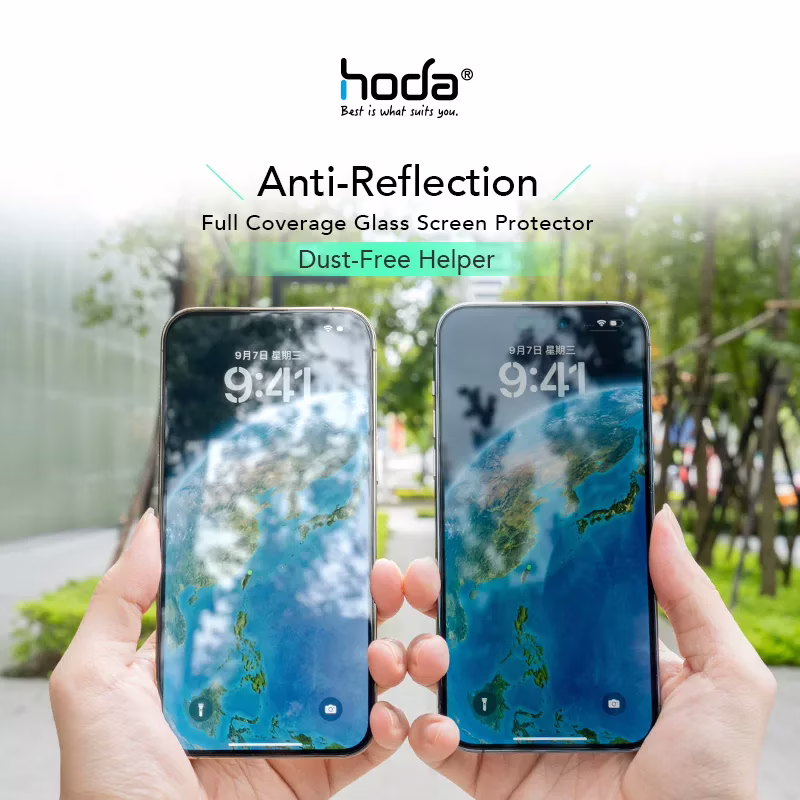 Hoda รุ่น Glass Protector Anti-Reflection (AR) - ฟิล์มกระจก iPhone 15 Pro
