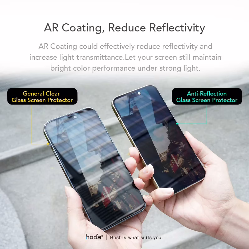 Hoda รุ่น Glass Protector Anti-Reflection (AR) - ฟิล์มกระจก iPhone 15 Pro