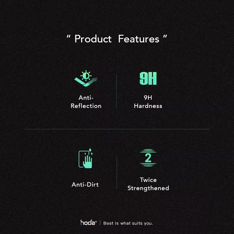 Hoda รุ่น Glass Protector Anti-Reflection (AR) - ฟิล์มกระจก iPhone 15 Pro