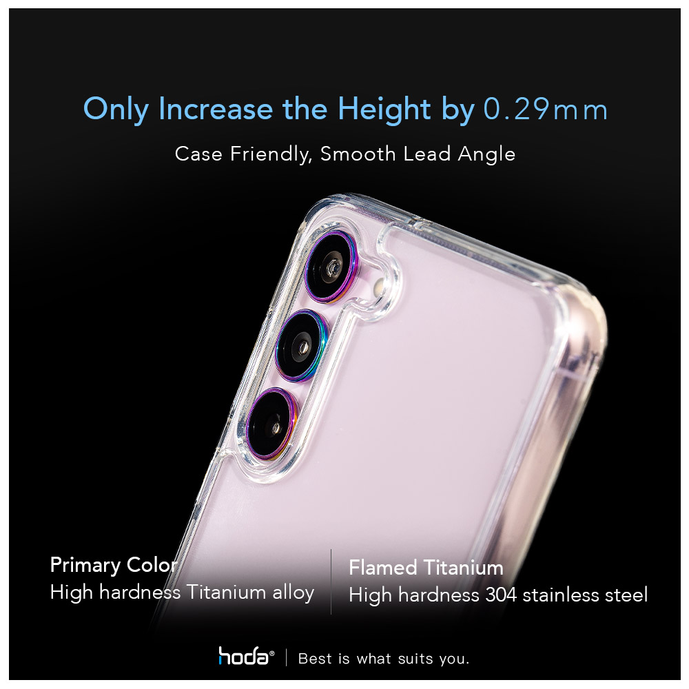 Hoda รุ่น Sapphire Lens Protector - กระจกเลนส์กล้อง Galaxy S24 Plus - สี Flamed Taitanium